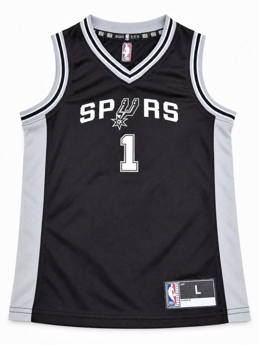 Victor Wembanyama San Antonio Spurs #1 Youth Large L NBA Black Jersey